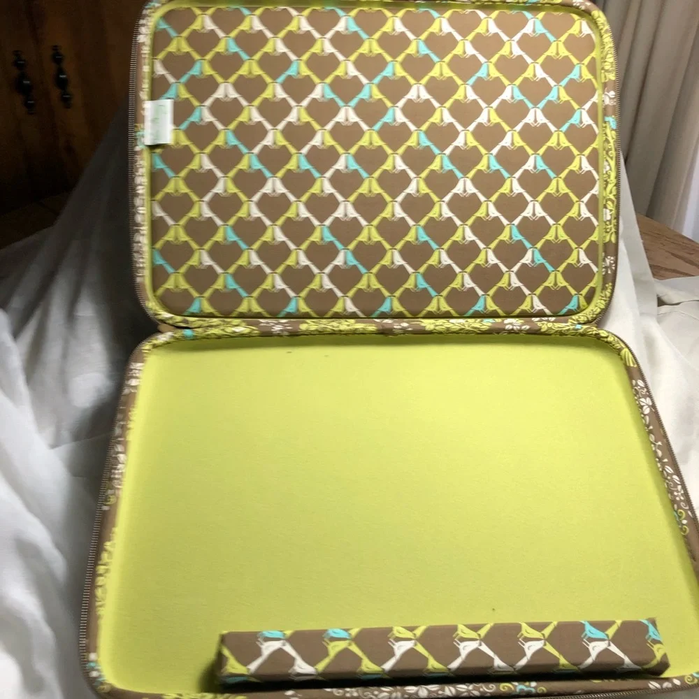 Quilted Brown Floral Computer Travel Tote - Beautiful Vera Bradley